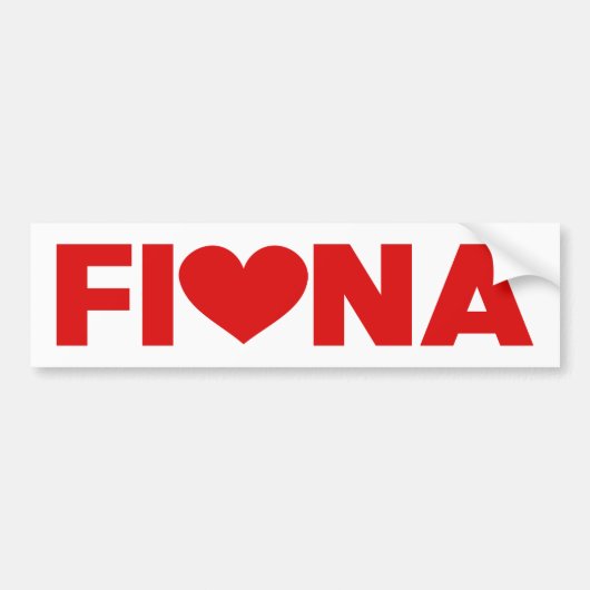 Fiona Love Bumpersticker (Voorkant)