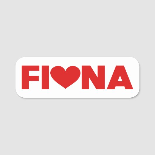 Fiona Love Naamplaatje (Voorkant)