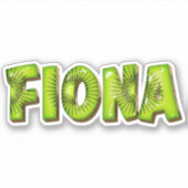 Fiona Name Kiwi Design Aufkleber Sticker (Voorkant)