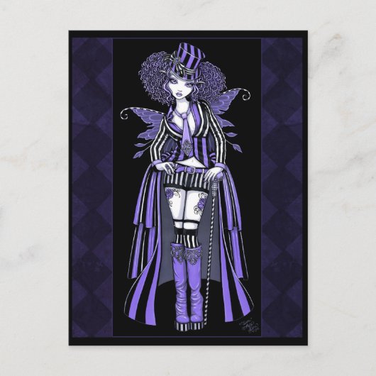 Fiona Paars Gothic Couture Fairy Briefkaart (Voorkant)