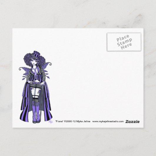Fiona Paars Gothic Couture Fairy Briefkaart (Achterkant)