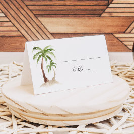 FIONA Palm Tree Beach Tropical Place Card Plaatskaartje