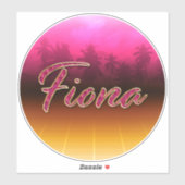 Fiona Vorname Name golden pink Aufkleber Sticker (Vel)