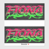 Fiona Vorname Name Graffiti Aufkleber Sticker (Vel)