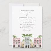 Fiona - Waterverf Charleston Rainbow Row Kaart (Voorkant)