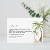 FIONA - Waterverf Palm Tree Details Behuizing Kaart (Staand voorkant)