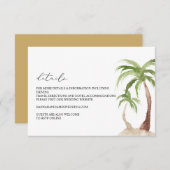 FIONA - Waterverf Palm Tree Details Behuizing Kaart (Voorkant / Achterkant)