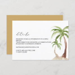 FIONA - Waterverf Palm Tree Details Behuizing Kaart