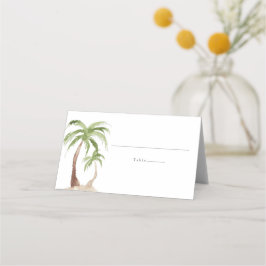 FIONA Waterverf Palm Tree Tropical Beach Guest Plaatskaartje