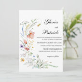 Fiona Wildflower in bloei bloemenbruiloft Kaart (Staand voorkant)