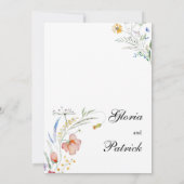 Fiona Wildflower in bloei bloemenbruiloft Kaart (Achterkant)