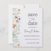 Fiona Wildflower In Bloom Bloemrijke Bruids Shower Save The Date (Voorkant)
