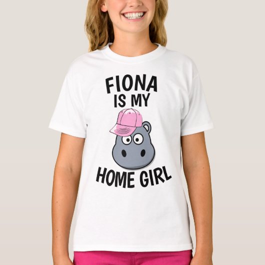 FIONA Zoo HIPPO Funny T-shirts (Voorkant)