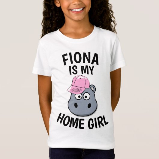 FIONA Zoo HIPPO Funny T-shirts (Voorkant)