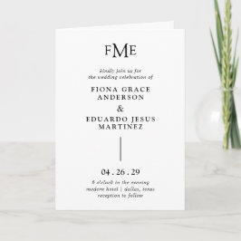 Fiona Zwart en Wit Krachtig Monogram Moderne Trouw
