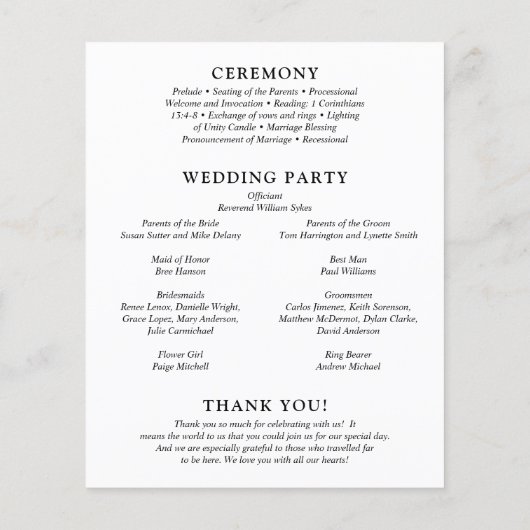 Fiona zwart-wit Bold Monogram Moderne bruiloft Flyer (Achterkant)