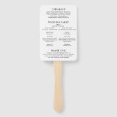 Fiona zwart-wit Bold Monogram Moderne bruiloft Handwaaier (Achterkant)