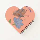 Fiona's vlinder en bloem notitieboek (Achterkant)
