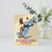 Fiordland National Park New Zealand Reisposter Briefkaart (Staand voorkant)