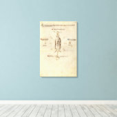 Fiore dei Liberi's Segno op Canvas Afdruk (Insitu (Houten vloer))