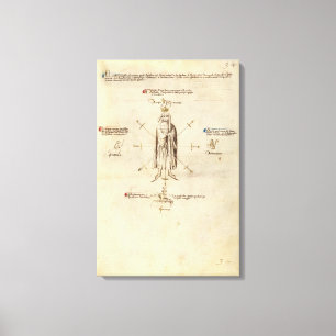 Fiore dei Liberi's Segno op Canvas Afdruk