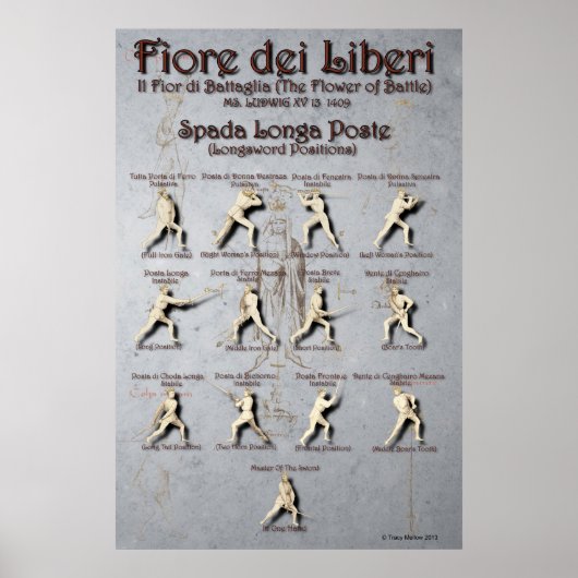 Fiore Longsword Poste Poster (Voorkant)