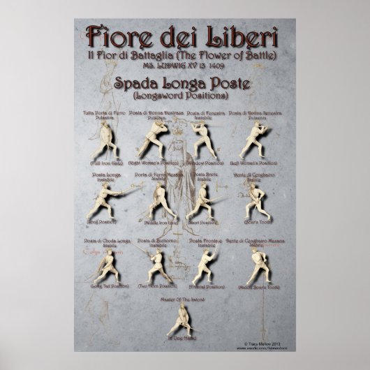 Fiore Longsword Poste Poster (Voorkant)