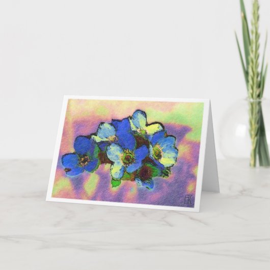 fiori azzurri kaart (Voorkant)