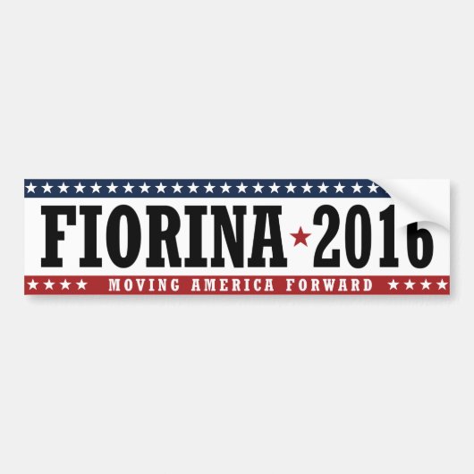 Fiorina 2016 Moving America Forward Bumper -.png Bumpersticker (Voorkant)