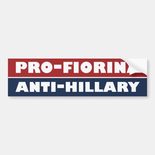 Fiorina The Anti-Hillary Bumper -.png Bumpersticker (Voorkant)