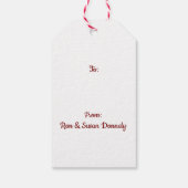 Fir Branches Holiday Cadeaulabel (Achterkant)