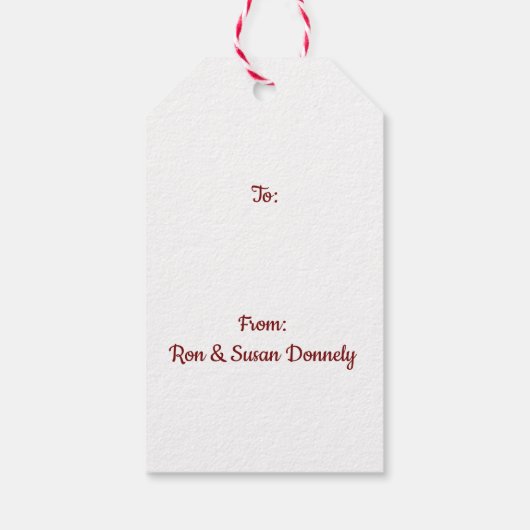 Fir Branches Holiday Cadeaulabel (Achterkant)