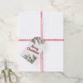 Fir Branches Holiday Cadeaulabel (Met Touw)