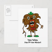 Fir-cone monster grappig Custom Briefkaart (Voorkant / Achterkant)