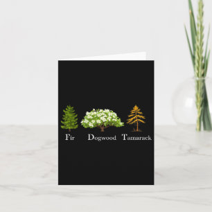 Fir Dogwood Tamarack Vintage verzet zich tegen nat Kaart