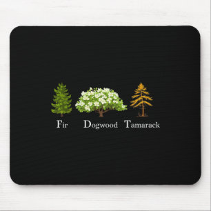 Fir Dogwood Tamarack Vintage verzet zich tegen nat Muismat