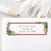 Fir- en holbessen etiket (Insitu)