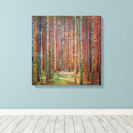 Fir Forest | Gustav Klimt | Canvas Afdruk (Insitu (Houten vloer))