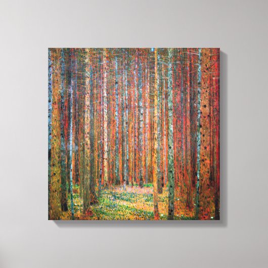 Fir Forest | Gustav Klimt | Canvas Afdruk (Voorkant)