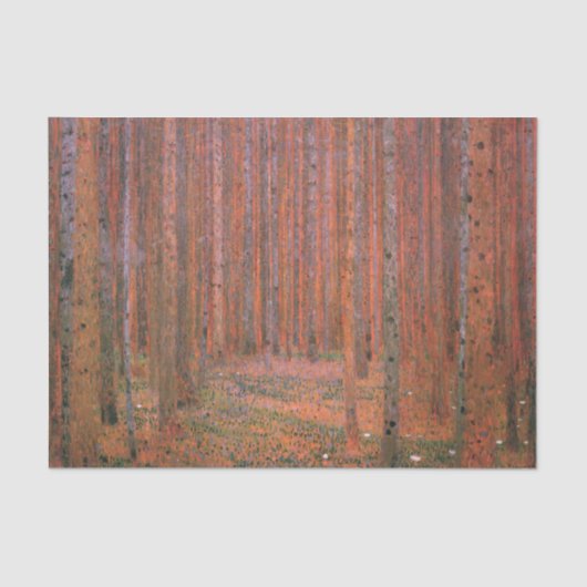 Fir Forest van Gustav Klimt Tissue Paper Tissuepapier (Voorkant)