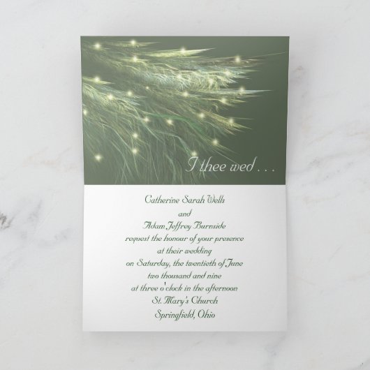 FIR FRONDS Huwelijksuitnodiging (Binnen)