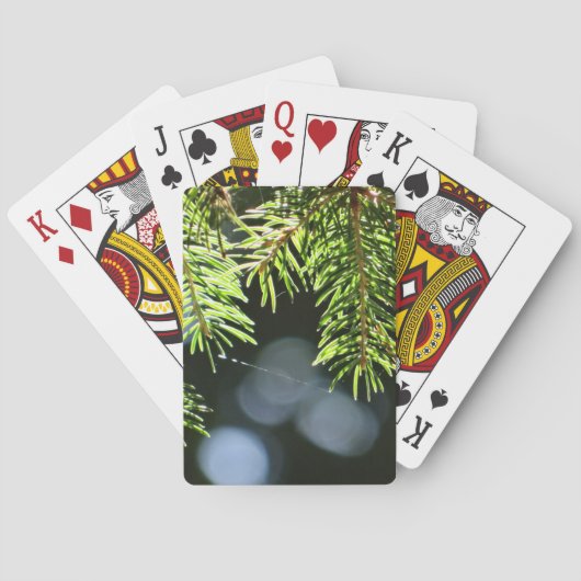 Fir-pijnnaalden met baars pokerkaarten (Achterkant)