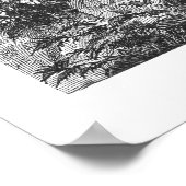  Fir Tree 1800s Antiek afdrukken Poster (Hoek)