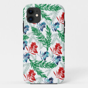 Fir Tree Branches met Berries iPhone 11 Hoesje