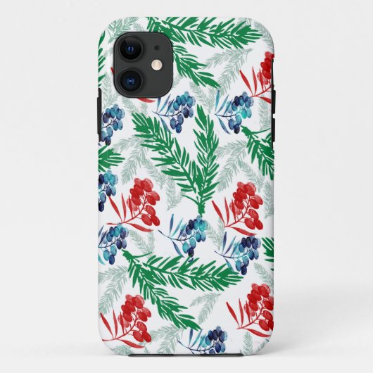 Fir Tree Branches met Berries Case-Mate iPhone Case (Achterkant)