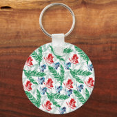 Fir Tree Branches met Berries Sleutelhanger (Voorkant)
