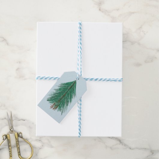Fir Tree Forest Cadeaulabel (Met Touw)