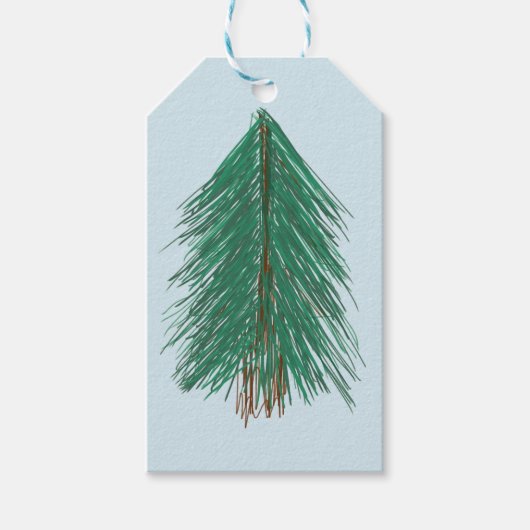Fir Tree Forest Cadeaulabel (Voorkant)