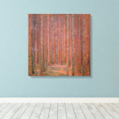Fir Tree Forest (door Gustav Klimt) Canvas Afdruk (Insitu (Houten vloer))
