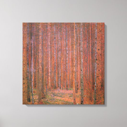 Fir Tree Forest (door Gustav Klimt) Canvas Afdruk (Voorkant)